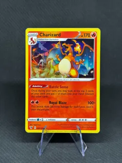 Charizard 025/185 Cracked Ice HOLO RARE Pokemon SWSH Vivid Voltage NM 2020 - Image 1