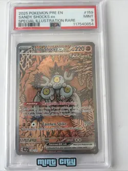 2025 POKEMON PRE SPECIAL ILLUSTRATION RARE #159 SANDY SHOCKS EX PSA 9 - Image 2