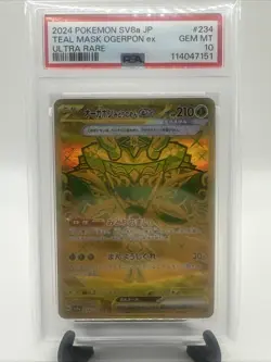 Pokemon Teal Mask Ogerpon EX 234/187 Ultra Rate Terastal Festival PSA 10 - Image 1