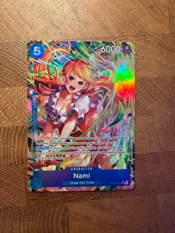 Nami (054) (Alternate Art) OP11-054 A Fist of Divine Speed Foil - Image 1