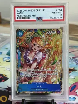 Nami (054) (Alternate Art) OP11-054 A Fist of Divine Speed Foil - Image 1