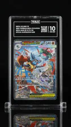 TAG 10 - Mega Lucario ex 179/132 SIR - Pokemon Mega Evolution Base Set Gem Mint - Image 1