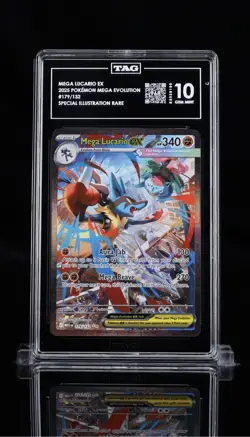 TAG 10 - Mega Lucario ex 179/132 SIR - Pokemon Mega Evolution Base Set Gem Mint - Image 1