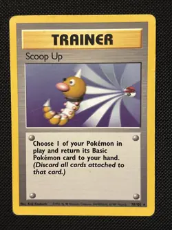 Scoop Up Pokemon TCG Base Set Trainer Card 78/102 Unlimited Rare MP - Image 1