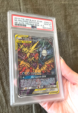 Pokemon Moltres & Zapdos & Articuno GX Hidden Fates ETB FA Promo SM210 PSA 10 - Image 3