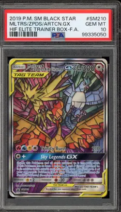 Pokemon Moltres & Zapdos & Articuno GX Hidden Fates ETB FA Promo SM210 PSA 10 - Image 1