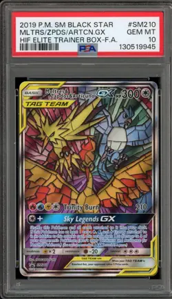 Pokemon Moltres & Zapdos & Articuno GX Hidden Fates ETB FA Promo SM210 PSA 10 - Image 1