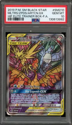 Pokemon Moltres & Zapdos & Articuno GX Hidden Fates ETB FA Promo SM210 PSA 10 - Image 1