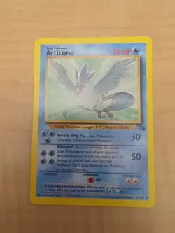 Pokemon TCG Articuno 17/62 Fossil Unlimited Non-Holo Rare Card WOTC Vintage - Image 1