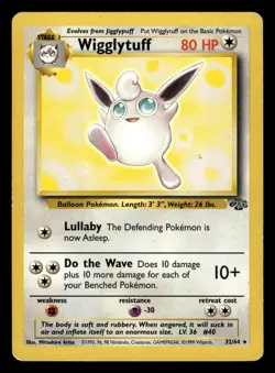 Wigglytuff 32/64 Rare Jungle Set Pokemon Card - 3 - Image 1
