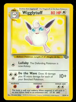 Pokemon WIGGLYTUFF 32/64 Jungle - RARE - Lightly Played - Image 1