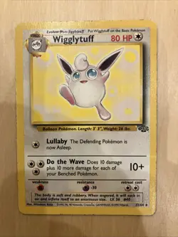 Wigglytuff 32/64 Jungle Set Rare Vintage WOTC Crease Pokemon Card MP - Image 1