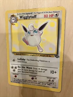 Wigglytuff 32/64 Jungle Set Rare Vintage WOTC Crease Pokemon Card MP - Image 4