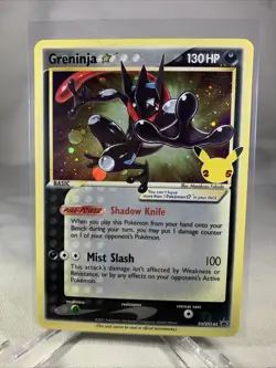 Pokemon TCG Greninja Star SWSH144 Celebrations Black Star Promo Shiny Holo NM - Image 1
