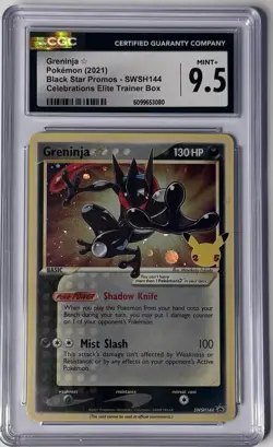 Pokemon TCG Greninja Star SWSH144 Celebrations Black Star Promo Shiny CGC 9.5 - Image 1