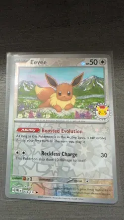 Eevee 074/131 Pokemon Day 2025 Reverse Cosmos Holo Card Stamped SWSH PTCG NM - Image 1