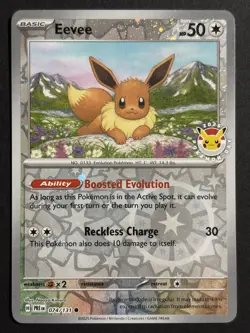 Eevee 074/131 Pokemon Day 2025 Stamped Promo Pokemon Card NM - Image 1