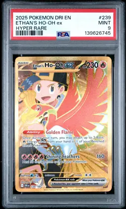 Ethan's Ho-oh EX 239/182 Hyper Rare Dri En-destined Rivals Pokemon PSA 9 *745 - Image 1