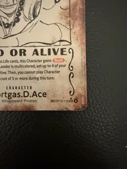 Portgas.D.Ace Wanted Poster OP13-119 One Piece Carrying On His Will - Image 4