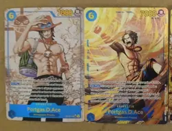 Portgas D Ace OP13-119 sr,Alternate Art, One Piece Carrying On His Will + base - Image 1