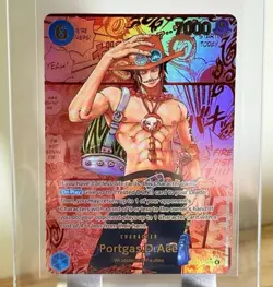Portgas D Ace OP13-119 SEC Red Manga Raw NM Holo One Piece Carrying On His Will - Image 1