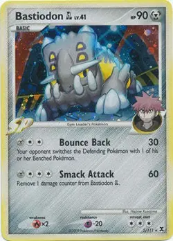 Pokemon Platinum Rising Rivals Single Card Holofoil Rare Bastiodon GL 2/111 - Image 1