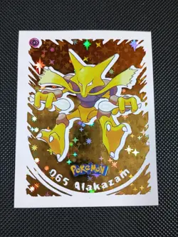 2022 POKEMON Prizma Sticker #065 Alakazam Gold Star Holo Peru US Seller - Image 1