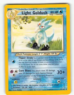 LIGHT GOLDUCK 47/105 UNCOMMON NEO DESTINY POKEMON MP - Image 2