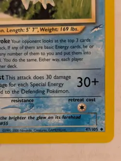 Pokemon Card - Light Golduck Neo Destiny 47/105 Uncommon Non Holo - Image 2