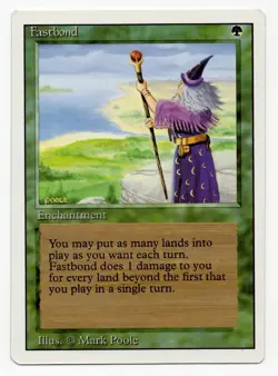 Fastbond, Rare Green Enchantment, Revised Edition Regular, Mark Poole - Image 1