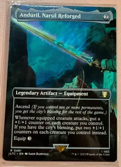 Anduril, Narsil Reforged (Borderless) 491 Commander: The Lord of the Rings: NM - Image 1