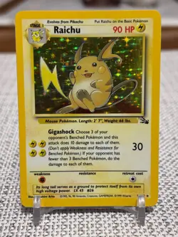1999 Pokemon #14/62 Raichu (Fossil Set) Holo (NM) - Image 1