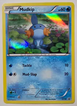 Pokemon TCG Mudkip Holo Promo XY38 Black Star Promo English LP - Image 1