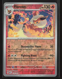 Flareon #136/165 SV: Scarlet & Violet 151 Reverse Holo Pokemon TCG NM/M - Image 1