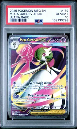 2025 POKEMON MEG EN-MEGA EVOLUTION ULTRA RARE #159 MEGA GARDEVOIR EX PSA 10 - Image 1