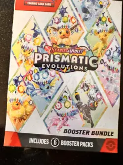 Pokemon TCG Prismatic Evolutions Booster Bundle New Factory Sealed In Hand - Image 1
