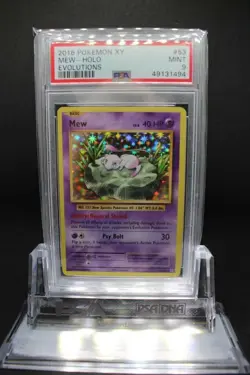 2016 Pokemon XY Evolutions 53/108 Mew Holo PSA 9 Mint - Image 1