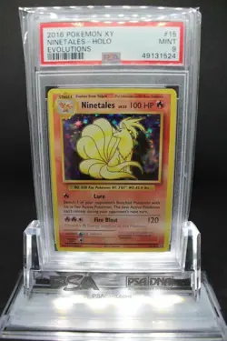 2016 Pokemon XY Evolutions 15/108 Ninetales Holo PSA 9 Mint - Image 1