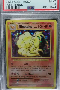 2016 Pokemon XY Evolutions 15/108 Ninetales Holo PSA 9 Mint - Image 2