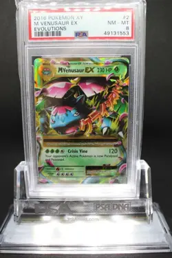 2016 Pokemon XY Evolutions 2/108 M Venusaur EX PSA 8 Mint - Image 1