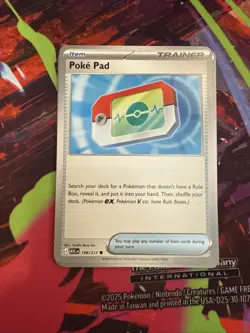 Ascended Heroes Poke Pad 198/217 (IN HAND Ready to Ship) Pokemon Trainer Item - Image 1
