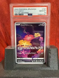 2022 Pokemon VSTAR Universe #187 Comfey PSA 10 Gem Mint Full Art - Image 1