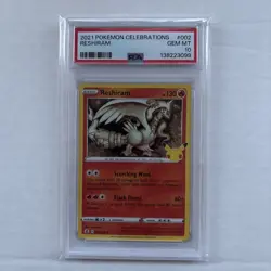 2021 POKEMON CELEBRATIONS #002 RESHIRAM PSA 10 - Image 1