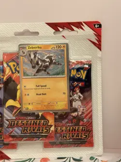 Pokemon Destined Rivals Triple Blister Zebstrika | Factory Sealed Fast Shipping - Image 5