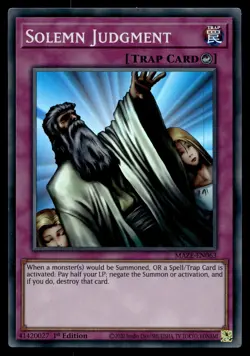 SOLEMN JUDGMENT MAZE-EN063 COLLECTOR'S RARE MAZE OF MEMORIES YU-GI-OH - Image 1