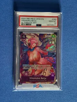 Vinsmoke Reiju One Piece Wings of the Captain OP06-069 Alt Art Super Rare PSA 10 - Image 1