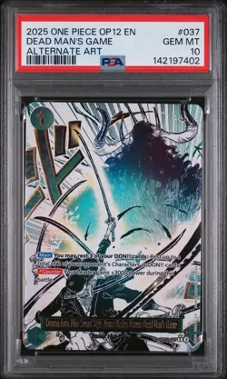 Demon Aura Nine Sword Style Asura Blades Drawn Dead Man's Game OP12-037 PSA 10 - Image 1