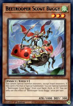 Yu-Gi-Oh! Beetrooper Scout Buggy 1st Ed. MP22-EN117 Rare NM/LP x1 - Image 1