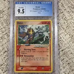 Pokemon Entei Gold Star EX Unseen Forces Holo Ultra Rare #113 CGC 9.5 Gem Mint - Image 1