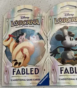 Disney Lorcana TCG - Fabled - Booster Pack - 3 Art Pack Lot - (3 Total Packs) - Image 2